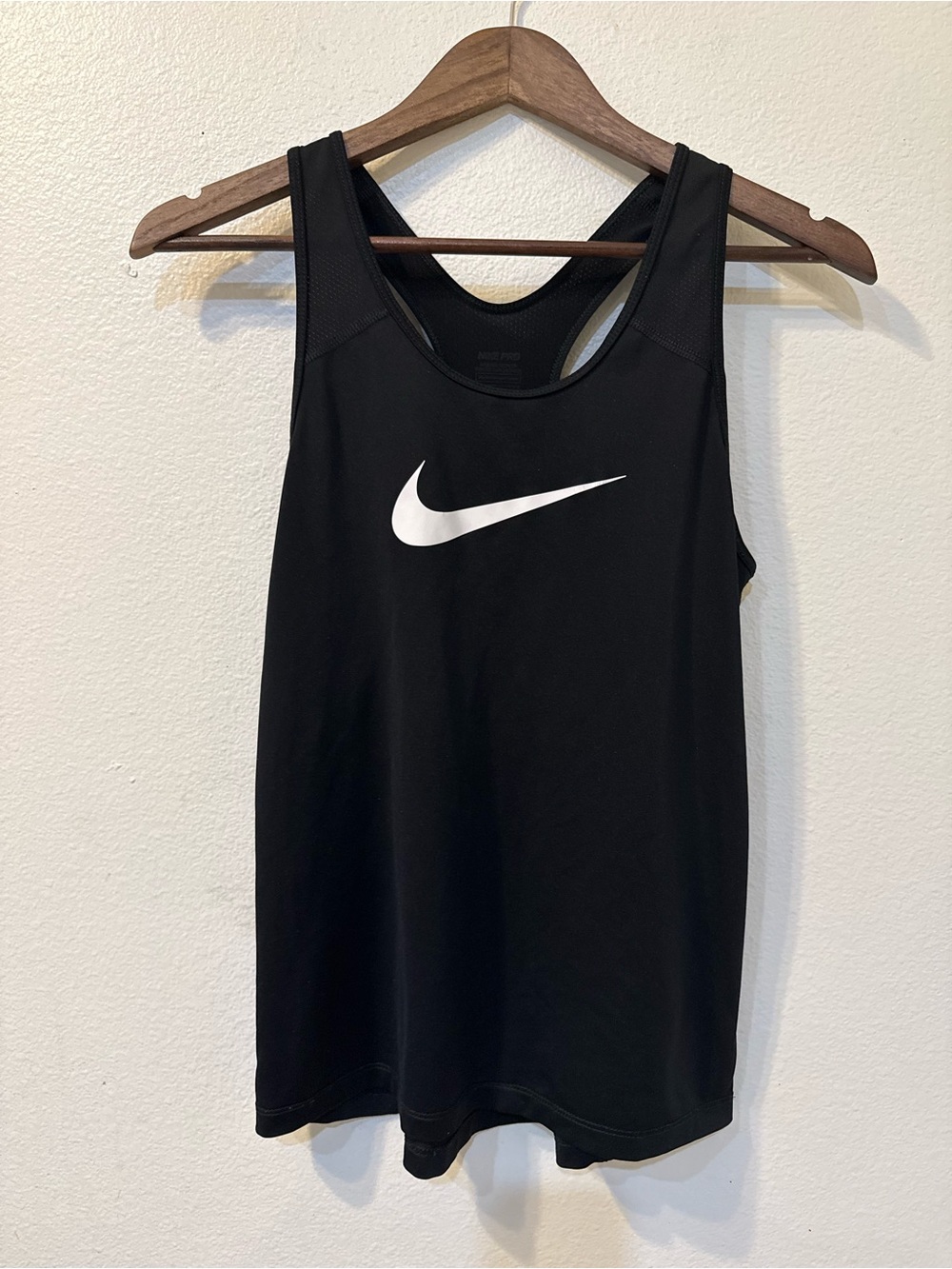 Nike Black Athletic Tank with White Swoosh